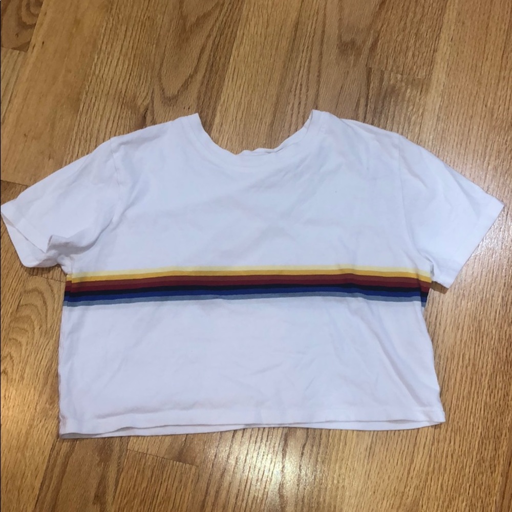Brandy Melville rainbow striped shirt